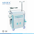 AG-ET014B1 ABS terapia médica mueble paciente rescate equipo de la carretilla de emergencia